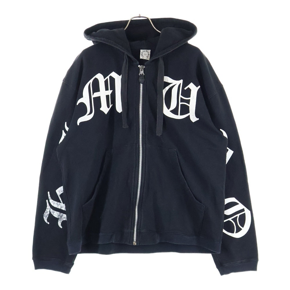 CHROME HEARTS(クロムハーツ) ×KYOSUKE HIMURO Arch Logo Zip Up Hoodie 氷室 京介 アーチロゴ ジップアップフーディ ブラック