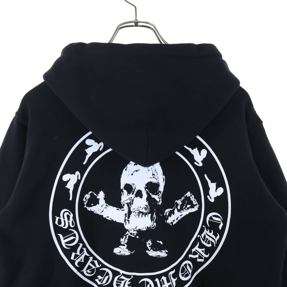 CHROME HEARTS(クロムハーツ) FOTI バック ハリスティータープリント 裏地サーマル ジップパーカー ブラック