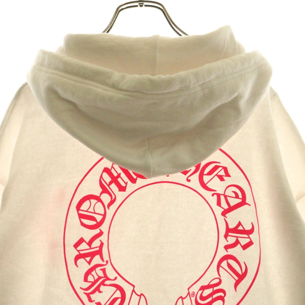 CHROME HEARTS(クロムハーツ) SWTSHRT PLV 袖フローラルバックホースシュープリントプルオーバーパーカー