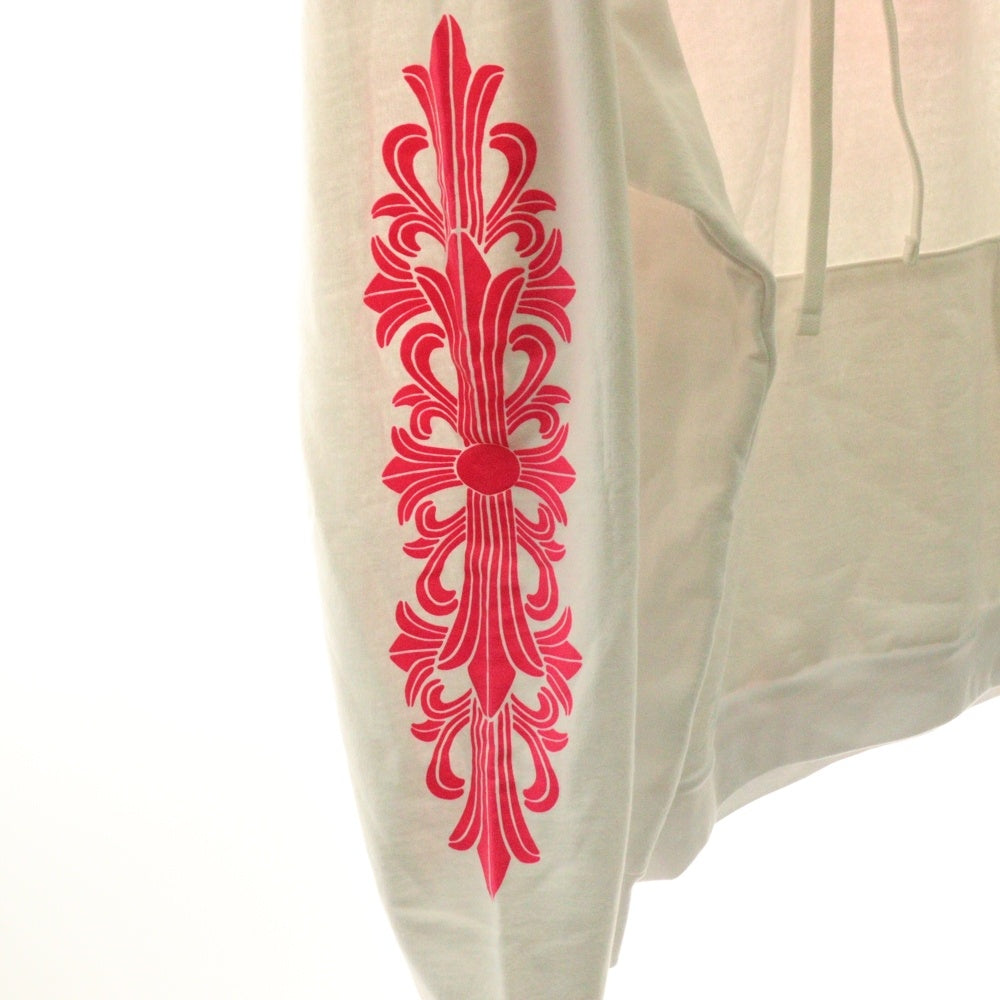 CHROME HEARTS(クロムハーツ) SWTSHRT PLV 袖フローラルバックホースシュープリントプルオーバーパーカー