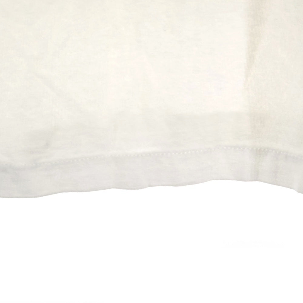 CHROME HEARTS(クロムハーツ) YNOT L/S TEE フロントロゴ刺繍 袖CHクロス刺繍 クルーネック 長袖Tシャツ ホワイト