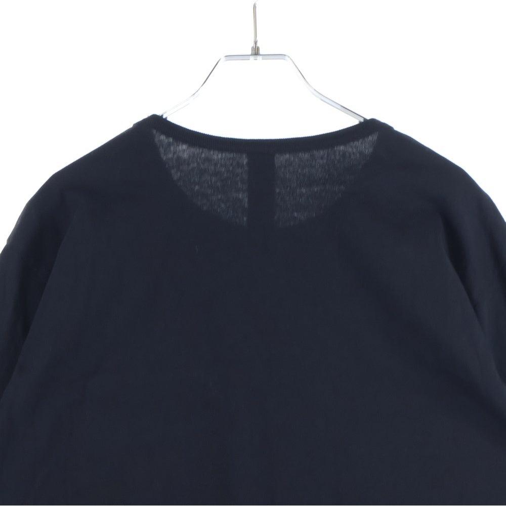 CHROME HEARTS(クロムハーツ) YNOT L/S TEE フロントロゴ刺繍 袖CHクロス刺繍 クルーネック 長袖Tシャツ ブラック