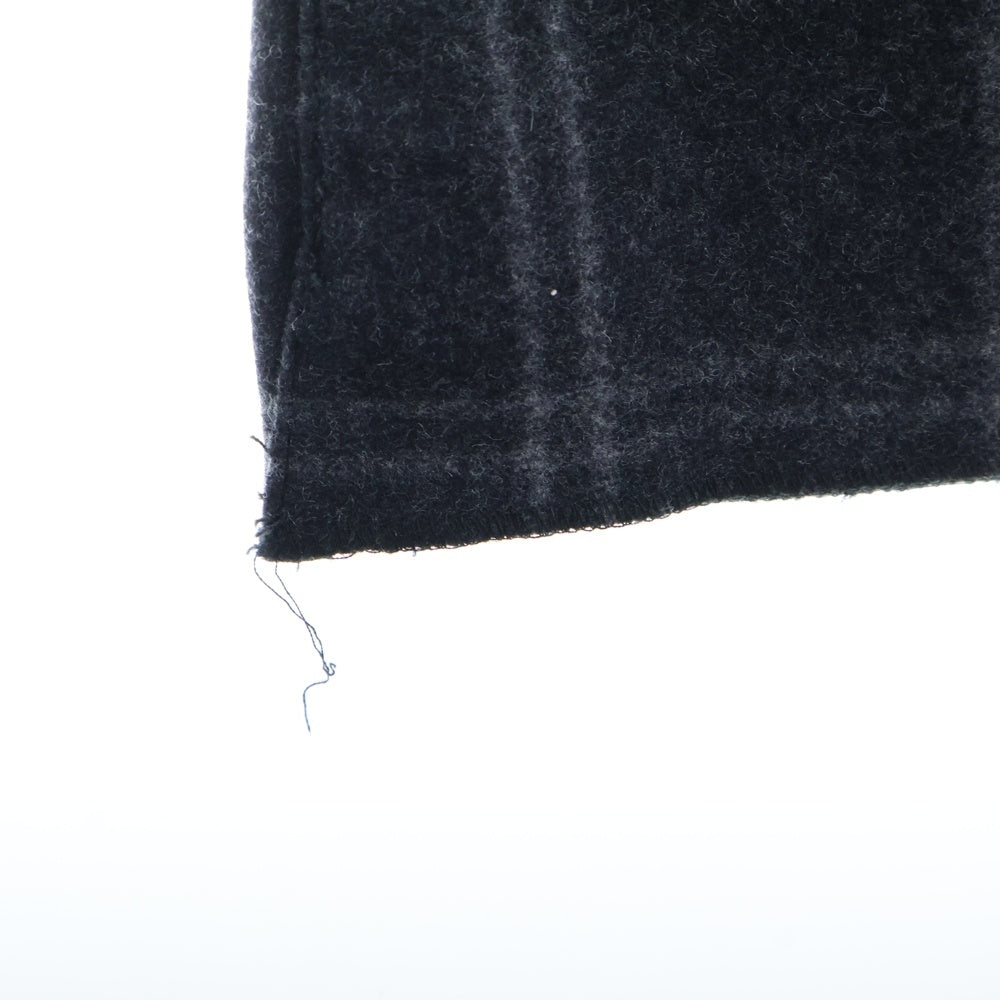 CHROME HEARTS(クロムハーツ) チェック柄 ウールストレートパンツ グレー