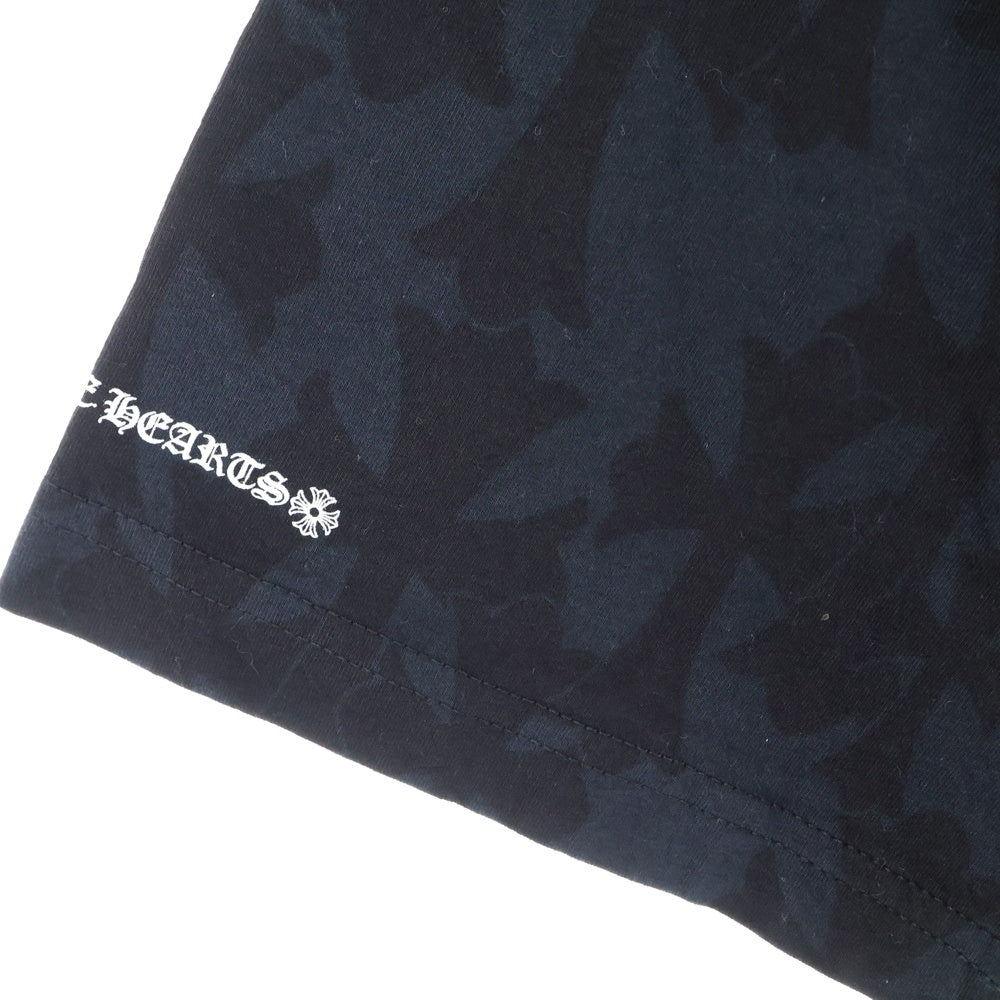 CHROME HEARTS(クロムハーツ) CH S/S セメタリークロス総柄プリント 半袖Tシャツカットソー ブラック