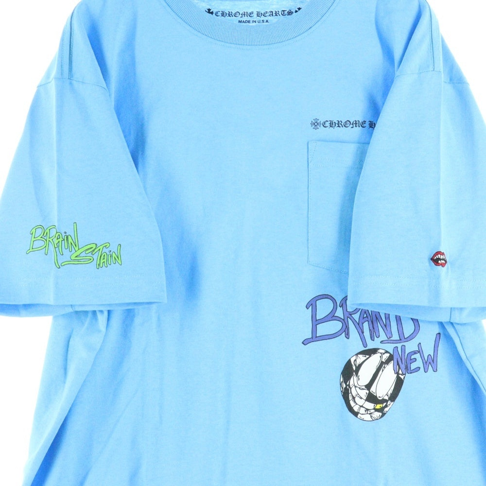 CHROME HEARTS(クロムハーツ) ×MATTY BOY PPO BRAIN NEW T-SHIRT BLUE 半袖Tシャツカットソー ブルー