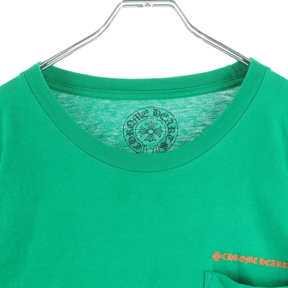CHROME HEARTS(クロムハーツ) CH L S バックCHクロス ホースシュー アームロゴプリント 長袖カットソー ロンT グリーン