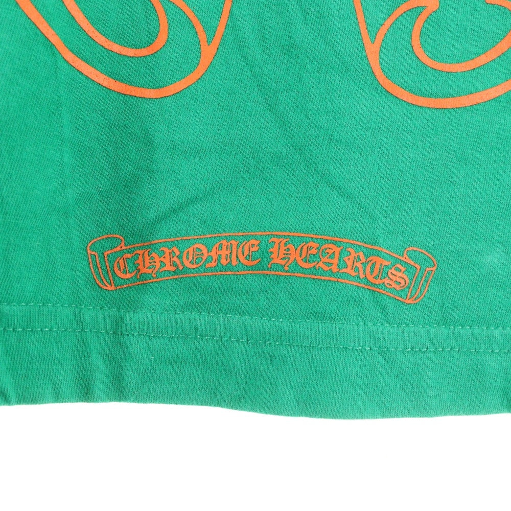 CHROME HEARTS(クロムハーツ) CH L S バックCHクロス ホースシュー アームロゴプリント 長袖カットソー ロンT グリーン