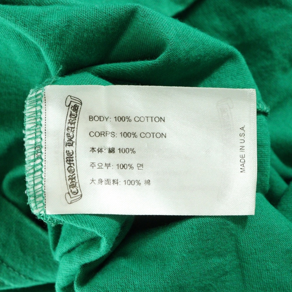 CHROME HEARTS(クロムハーツ) CH L S バックCHクロス ホースシュー アームロゴプリント 長袖カットソー ロンT グリーン