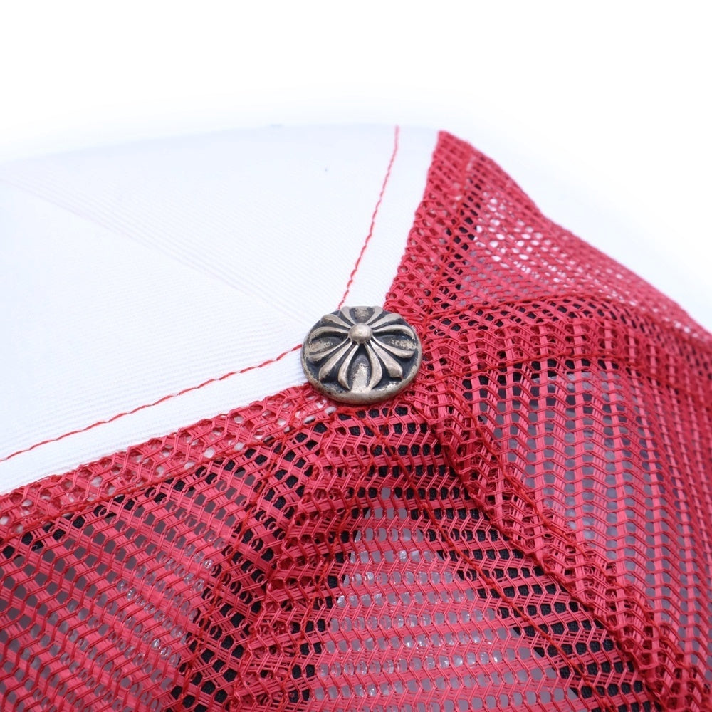 CHROME HEARTS(クロムハーツ) TRUCKER CAP トラッカーキャップ FUCKロゴパッチクロスボール付メッシュキャップ 帽子 ブルー/ホワイト