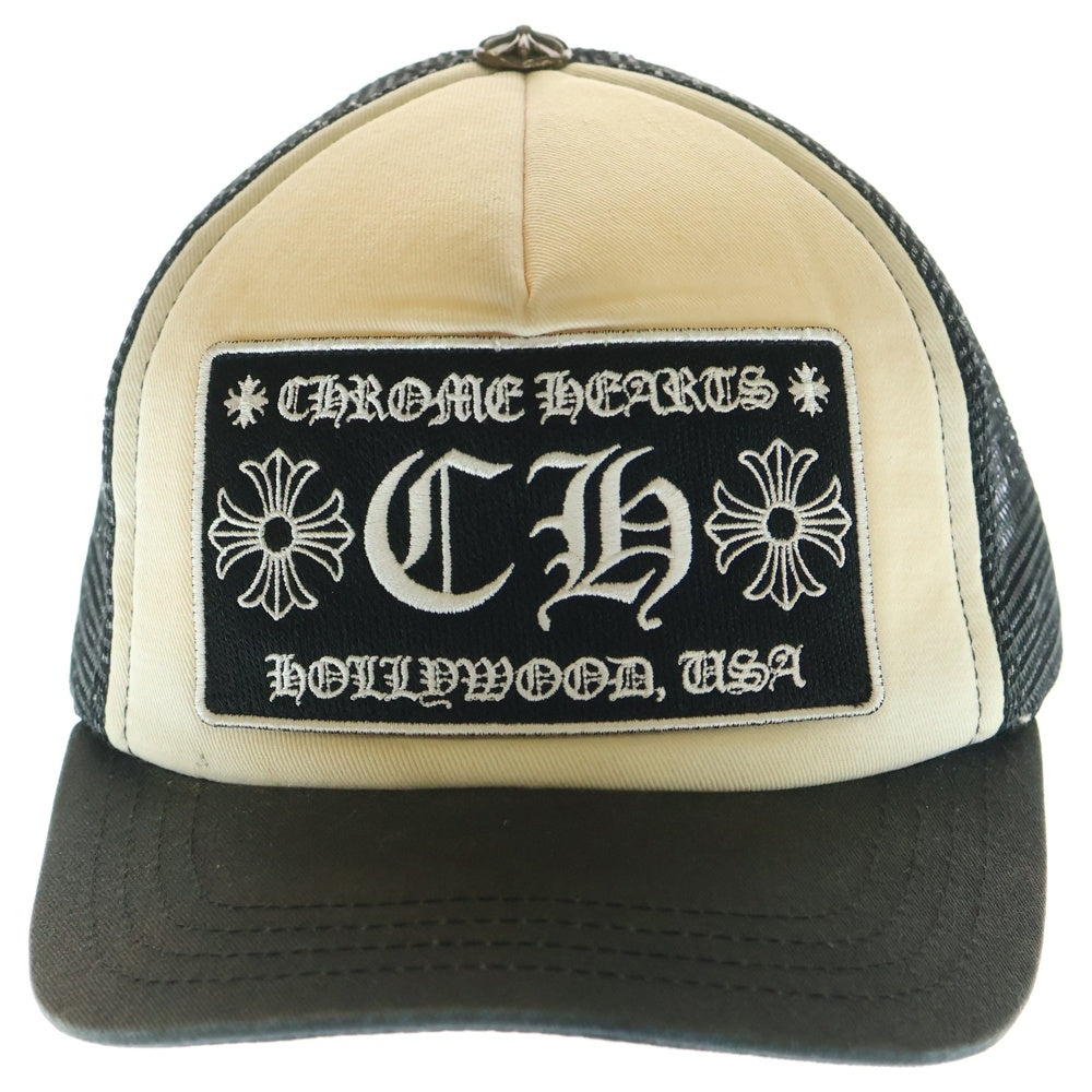 CHROME HEARTS(クロムハーツ) TRUCKER CAP トラッカー メッシュ ベースボールキャップ 帽子 ブラック/ホワイト