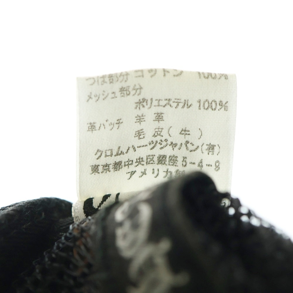 CHROME HEARTS(クロムハーツ) ×MATTY BOY Chomper Tracker Cap クロムハーツ×マッティボーイ チョンパートラッカーキャップ 帽子 パッチ ハラコ ヒョウ柄 クロスボール ブラック