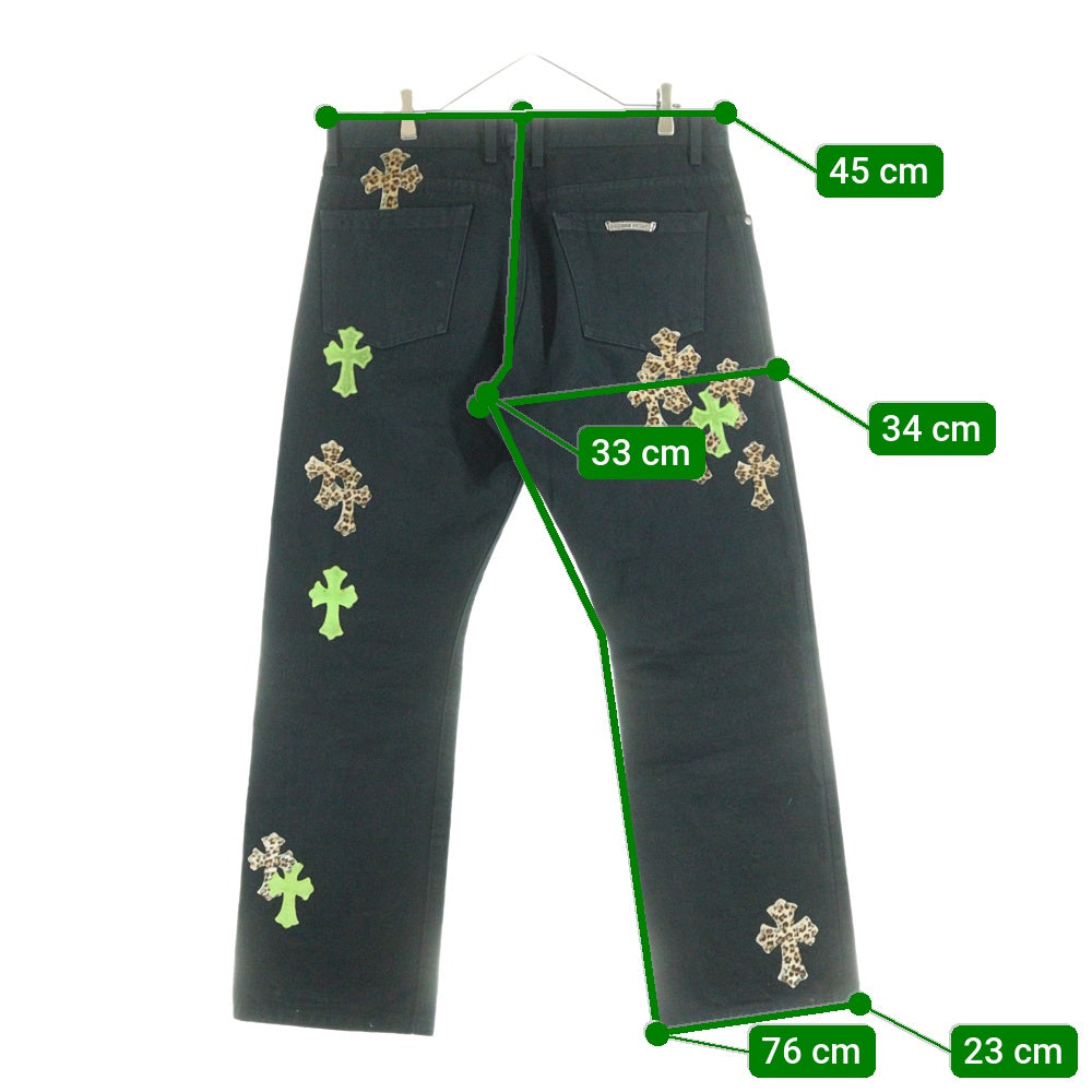 CHROME HEARTS(クロムハーツ) JEAN STRTLG FBRC クロスパッチ付きデニムパンツ