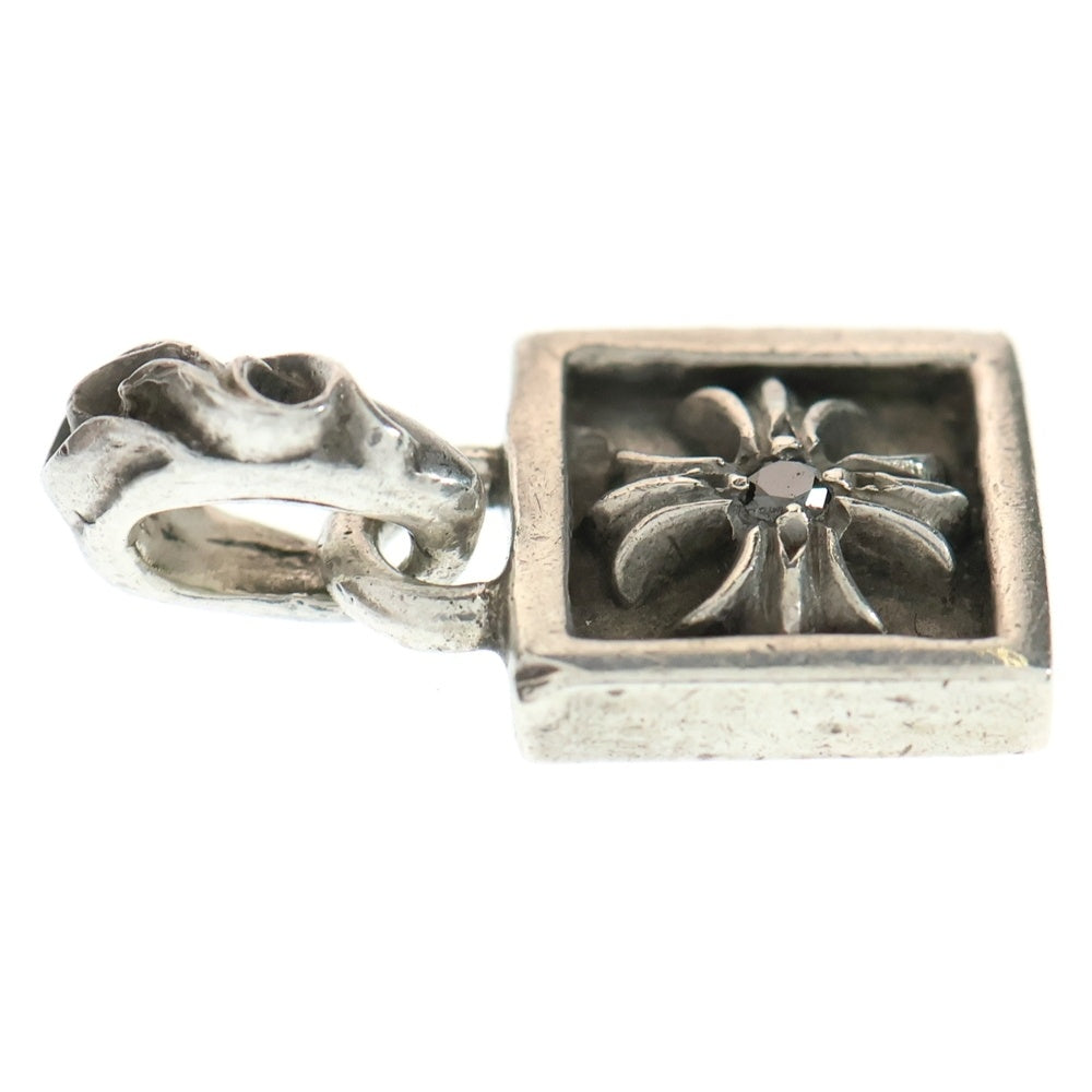 CHROME HEARTS(クロムハーツ) FRAMED CH PLUS 1DIA フレームドCHプラス 1ブラックダイヤ チャーム ネックレストップ