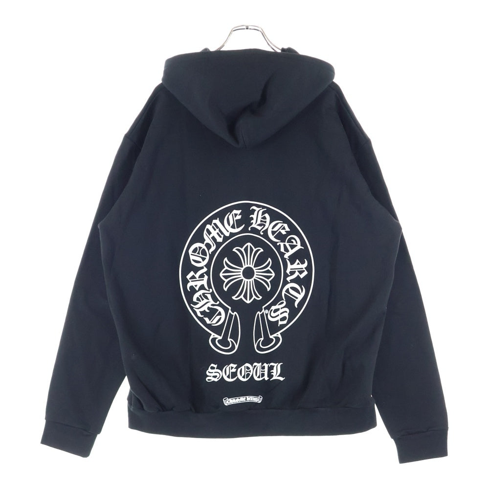 CHROME HEARTS(クロムハーツ) SWTSHRT HD ZIP ソウル限定バックホースシュープリントダガージップパーカー