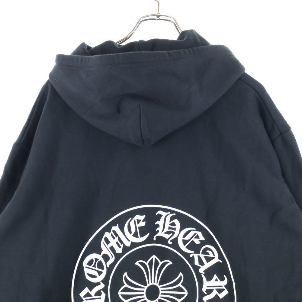 CHROME HEARTS(クロムハーツ) SWTSHRT HD ZIP ロンドン限定バックホースシュープリントダガージップパーカー