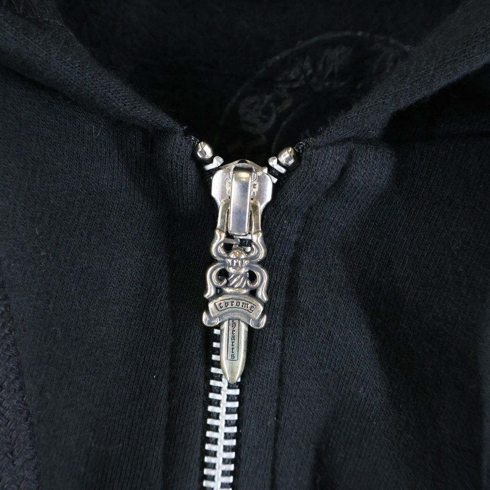 CHROME HEARTS(クロムハーツ) SWTSHRT HD ZIP ロンドン限定バックホースシュープリントダガージップパーカー