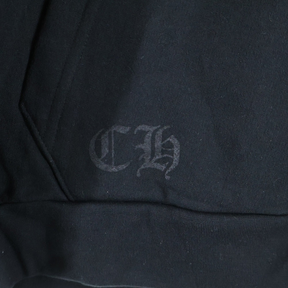 CHROME HEARTS(クロムハーツ) SWTSHRT HD ZIP ロンドン限定バックホースシュープリントダガージップパーカー