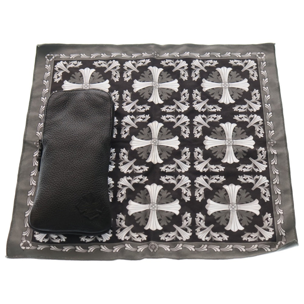 CHROME HEARTS(クロムハーツ) SLUNTRADICTION I クロスボールハーフリムスクエア眼鏡 ゴールド/ブラック