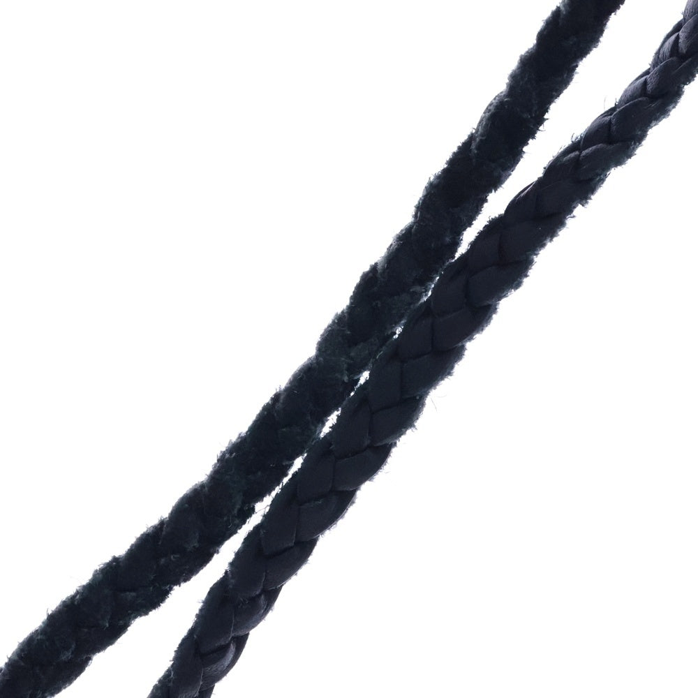 CHROME HEARTS(クロムハーツ) CH CRS SML CL スモールCHクロス レザーブレイド ネックレス シルバー/ブラック BCA217