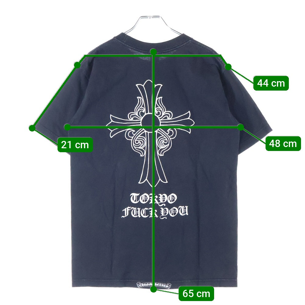 CHROME HEARTS(クロムハーツ) OLD BACK CROSS TEE TOKYO オールド バッククロス 東京 半袖ポケットTシャツ カットソー ブラック
