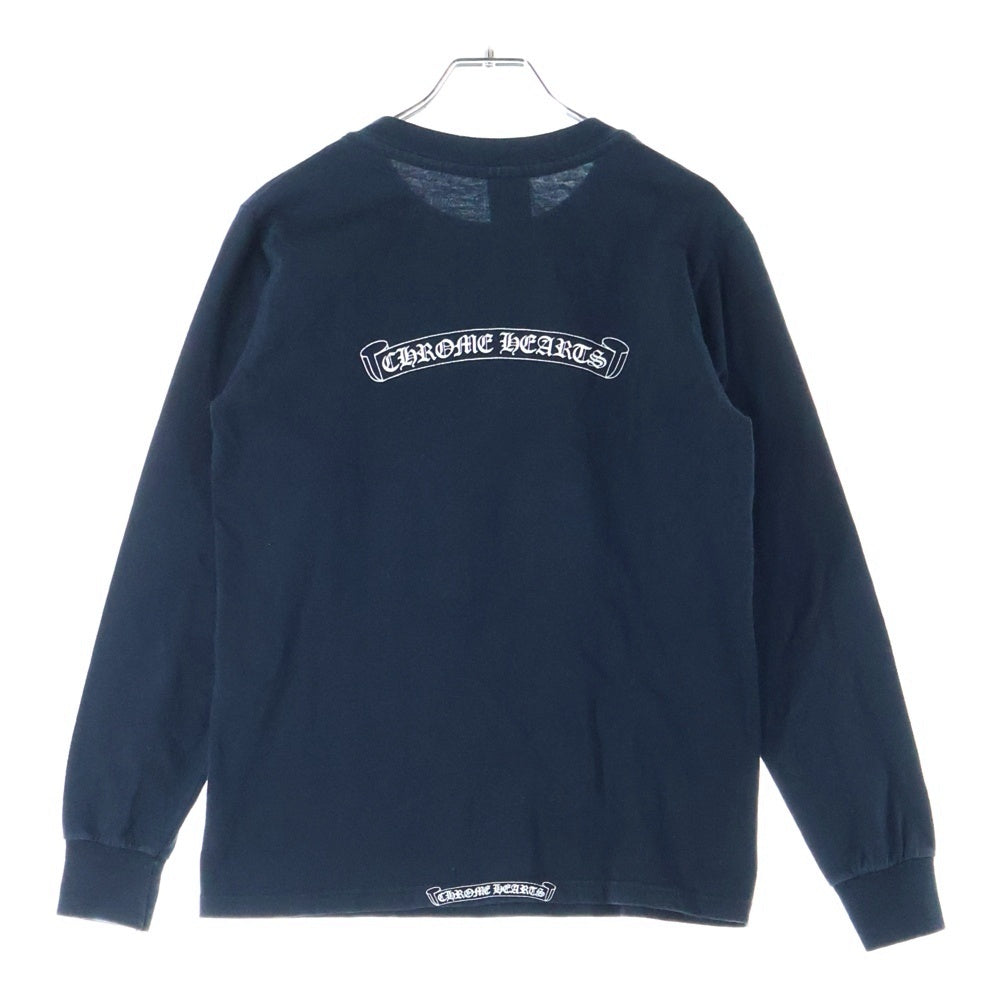 CHROME HEARTS(クロムハーツ) OLD オールドモデル バックスクロールラベル ダガープリント 長袖Tシャツカットソー ブラック