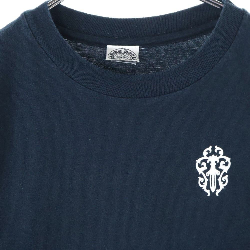 CHROME HEARTS(クロムハーツ) OLD オールドモデル バックスクロールラベル ダガープリント 長袖Tシャツカットソー ブラック