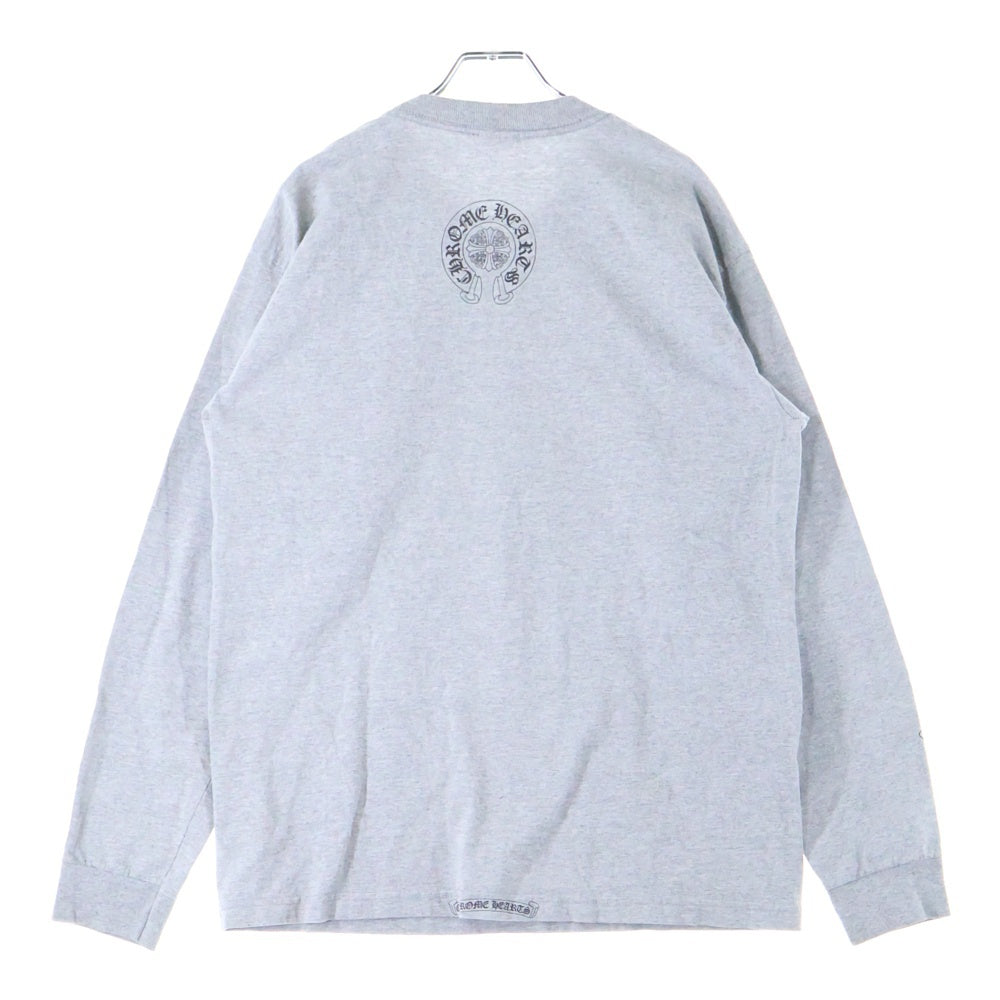 CHROME HEARTS(クロムハーツ) OLD Dagger logo L/S Tee オールドモデル ダガーロゴプリント長袖Tシャツ 長袖カットソー グレー