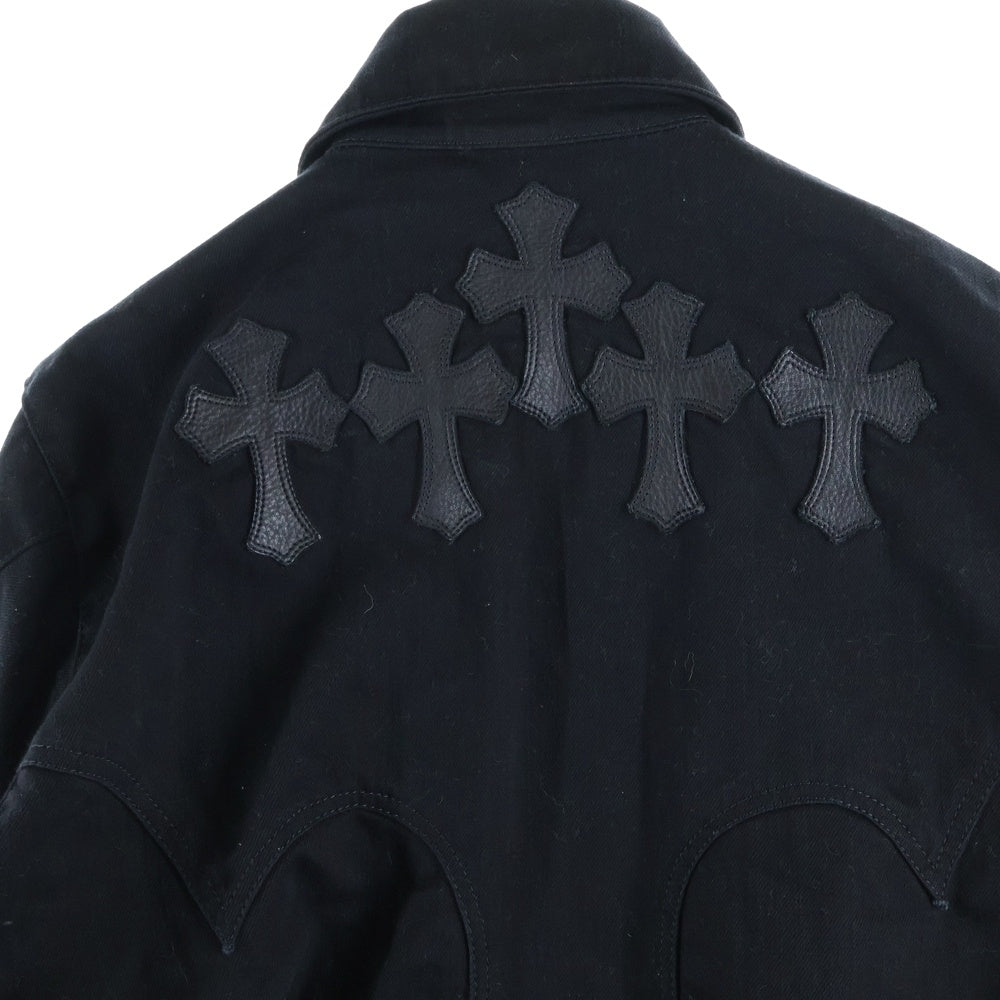 CHROME HEARTS(クロムハーツ) バックフレアニーウエスタンデニムジャケット バックセメタリー クロスパッチ