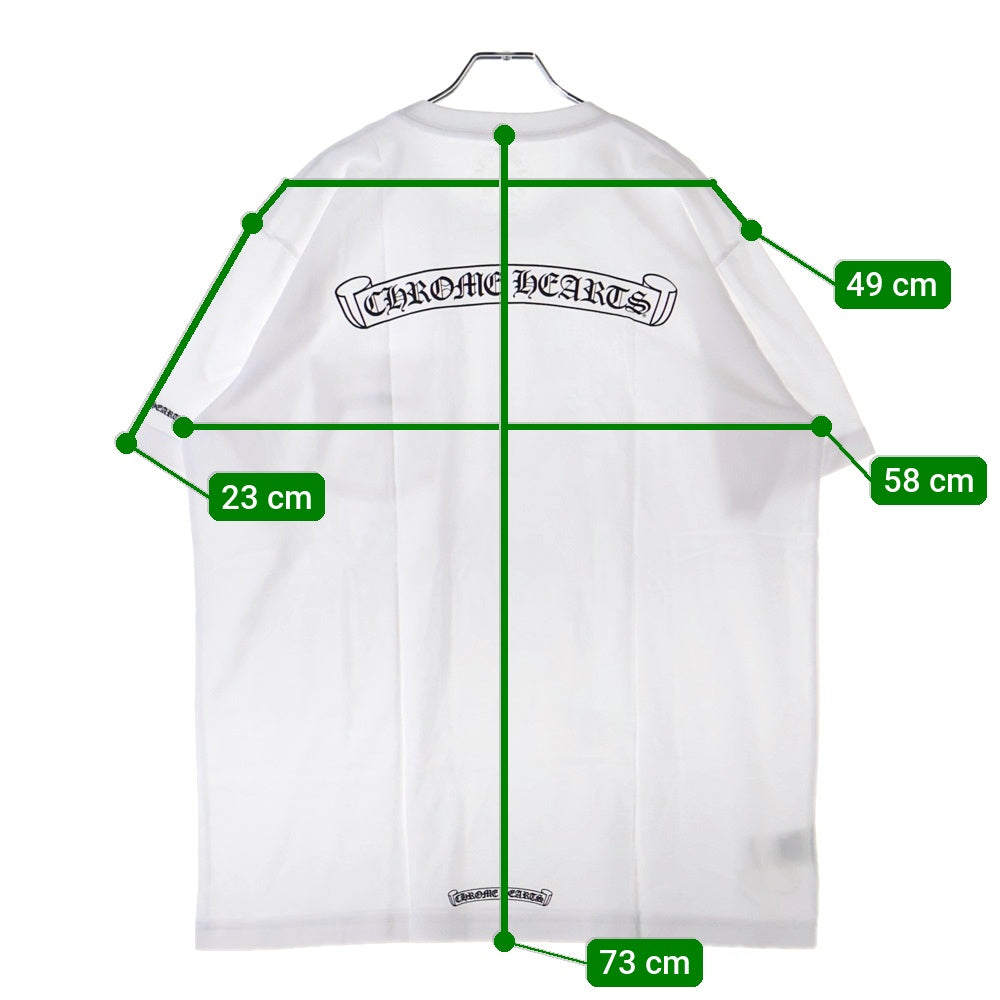 CHROME HEARTS(クロムハーツ) CH T-SHIRT スクロールラベルプリント クルーネック ポケット 半袖Tシャツ