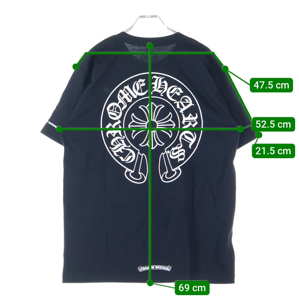 CHROME HEARTS(クロムハーツ) CHプラス バックホースシュー 半袖Tシャツ カットソー ブラック