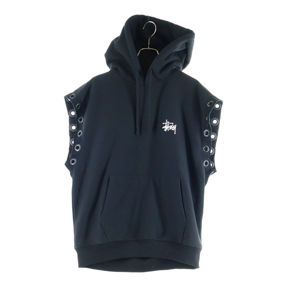 COMME des GARCONS JUNYA WATANABE MAN(コムデギャルソンジュンヤワタナベマン) ×ステューシー STUSSY WM-T909 AD2023ロゴプリントノースリーブパーカー