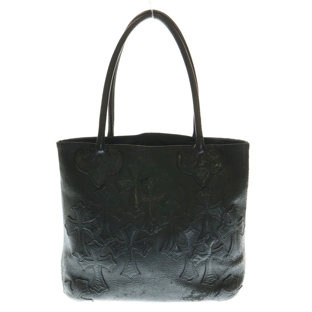 CHROME HEARTS(クロムハーツ) FS TOTE FSトート 両面セメタリークロスパッチ付きレザートートバッグ ブラック