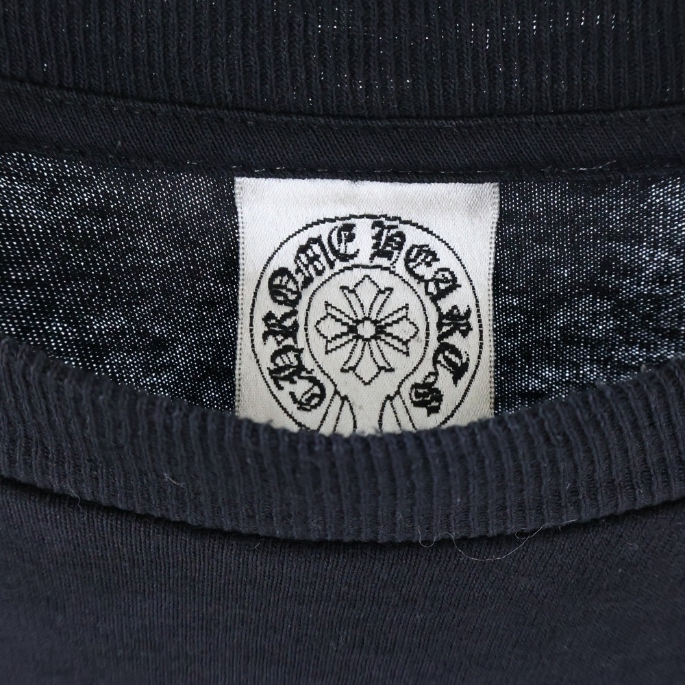 CHROME HEARTS(クロムハーツ) OLD Vertical Logo L/S オールド バーティカルロゴ バックプリント アーチロゴ 長袖Tシャツ カットソー レッド/ブラック