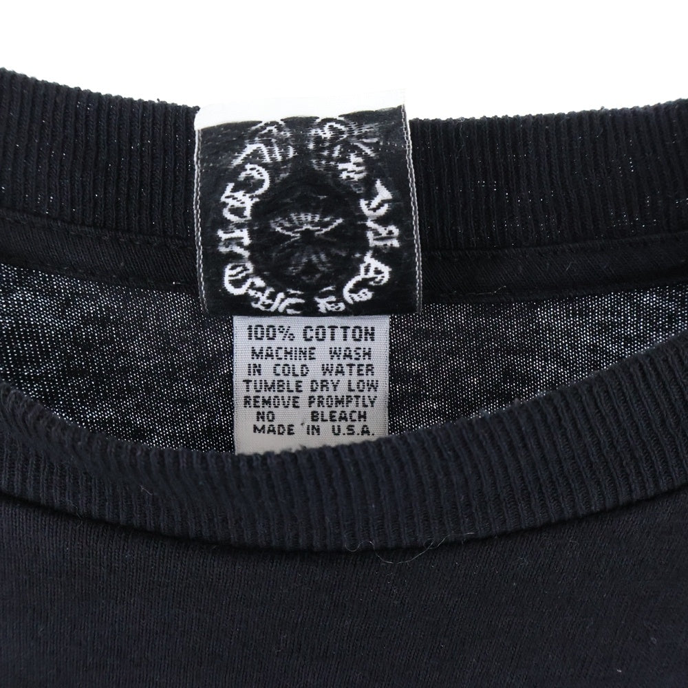 CHROME HEARTS(クロムハーツ) OLD Vertical Logo L/S オールド バーティカルロゴ バックプリント アーチロゴ 長袖Tシャツ カットソー レッド/ブラック