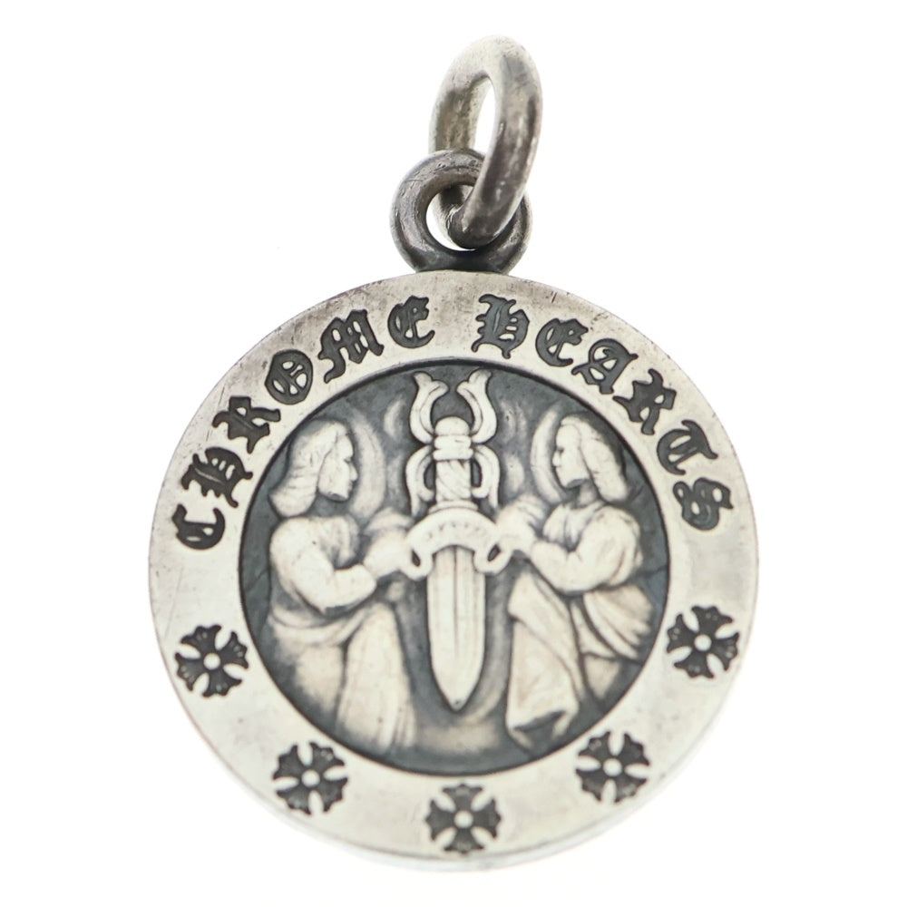 CHROME HEARTS(クロムハーツ) CHRM ANGL MDL エンジェルメダルチャーム V2 シルバーネックレストップ
