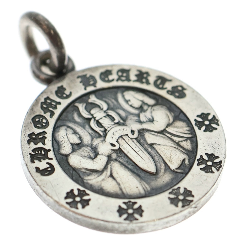 CHROME HEARTS(クロムハーツ) CHRM ANGL MDL エンジェルメダルチャーム V2 シルバーネックレストップ