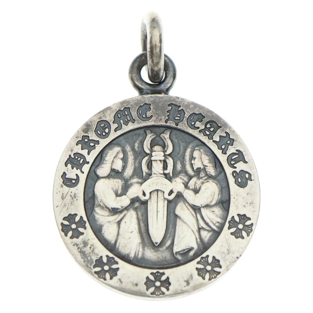 CHROME HEARTS(クロムハーツ) CHRM ANGL MDL エンジェルメダルチャーム V2 シルバーネックレストップ