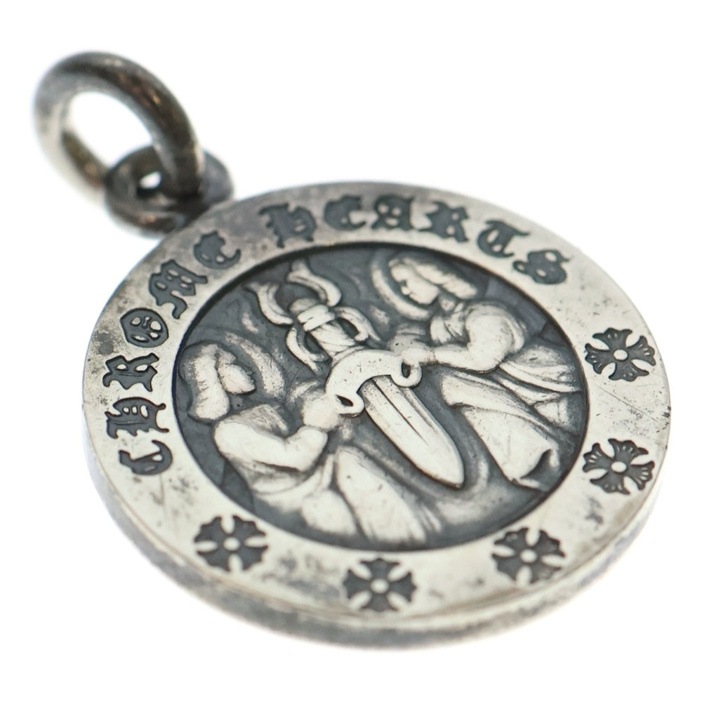CHROME HEARTS(クロムハーツ) CHRM ANGL MDL エンジェルメダルチャーム V2 シルバーネックレストップ