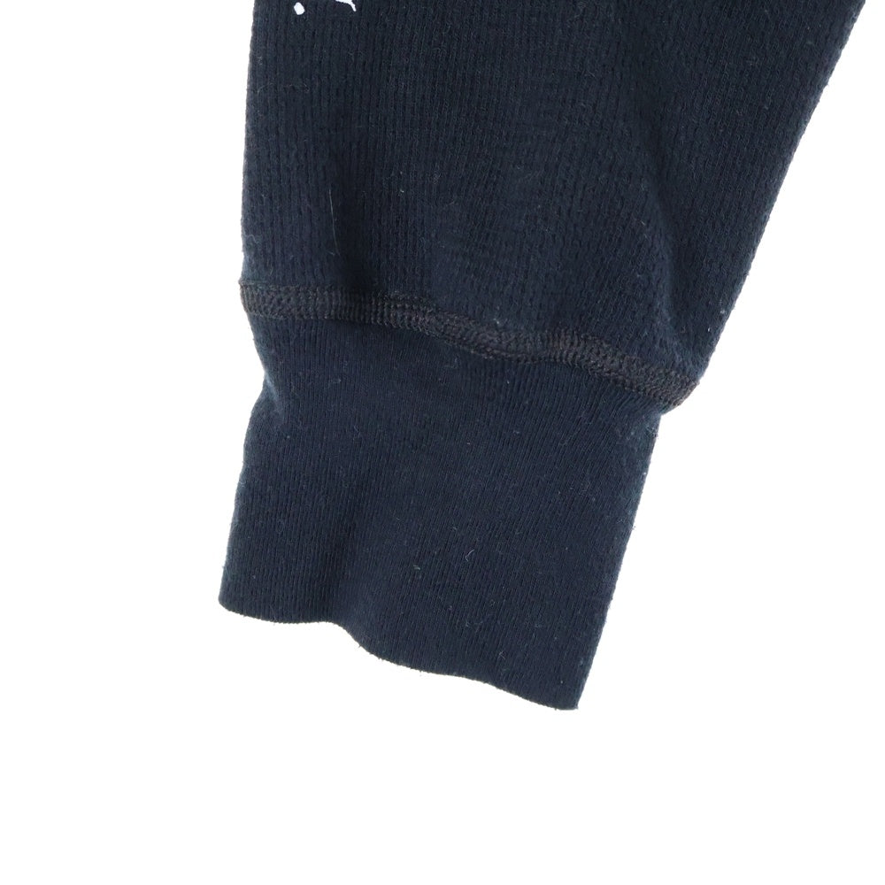 CHROME HEARTS(クロムハーツ) アームロゴ バッククロス サーマル 長袖Tシャツ ロンT ブラック