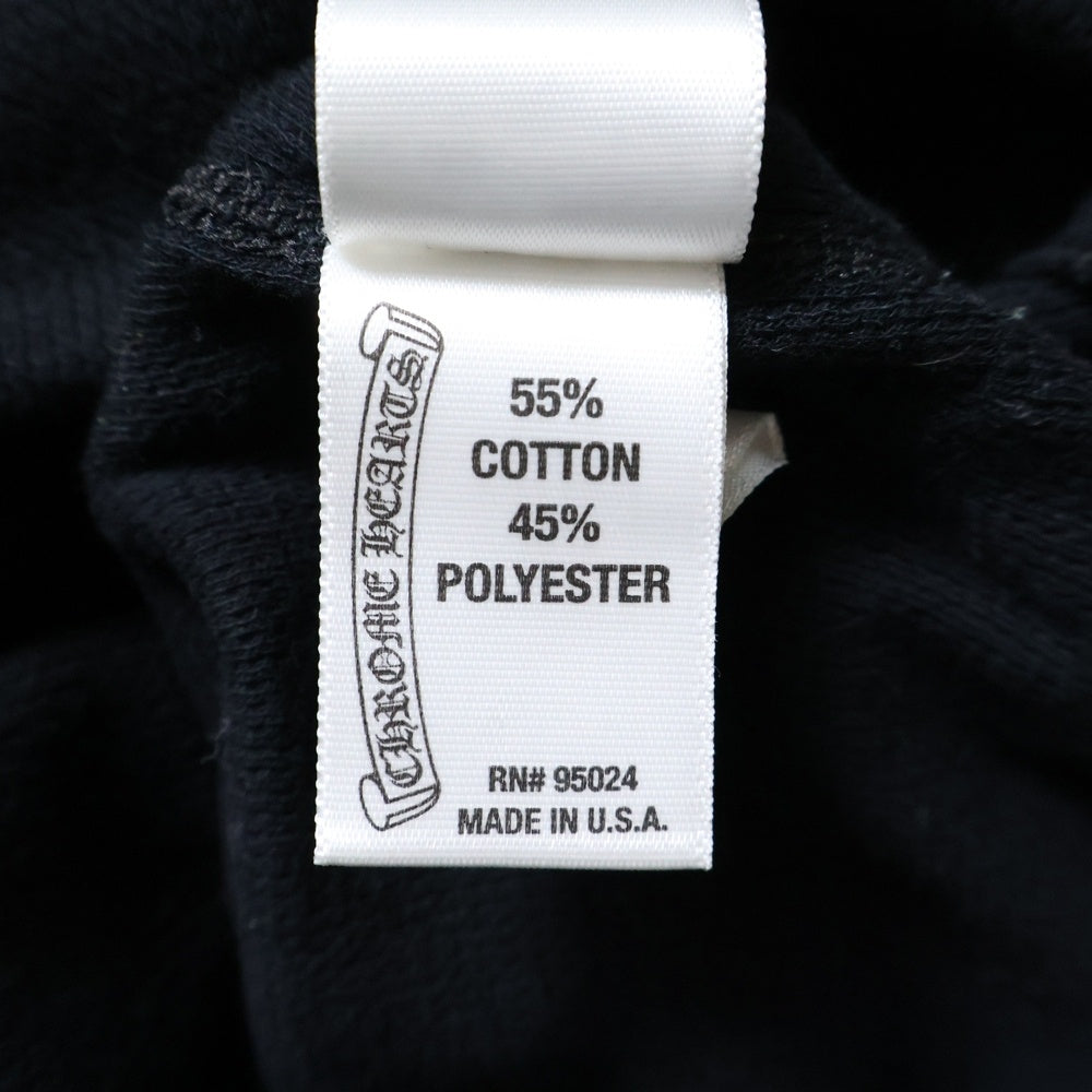 CHROME HEARTS(クロムハーツ) アームロゴ バッククロス サーマル 長袖Tシャツ ロンT ブラック