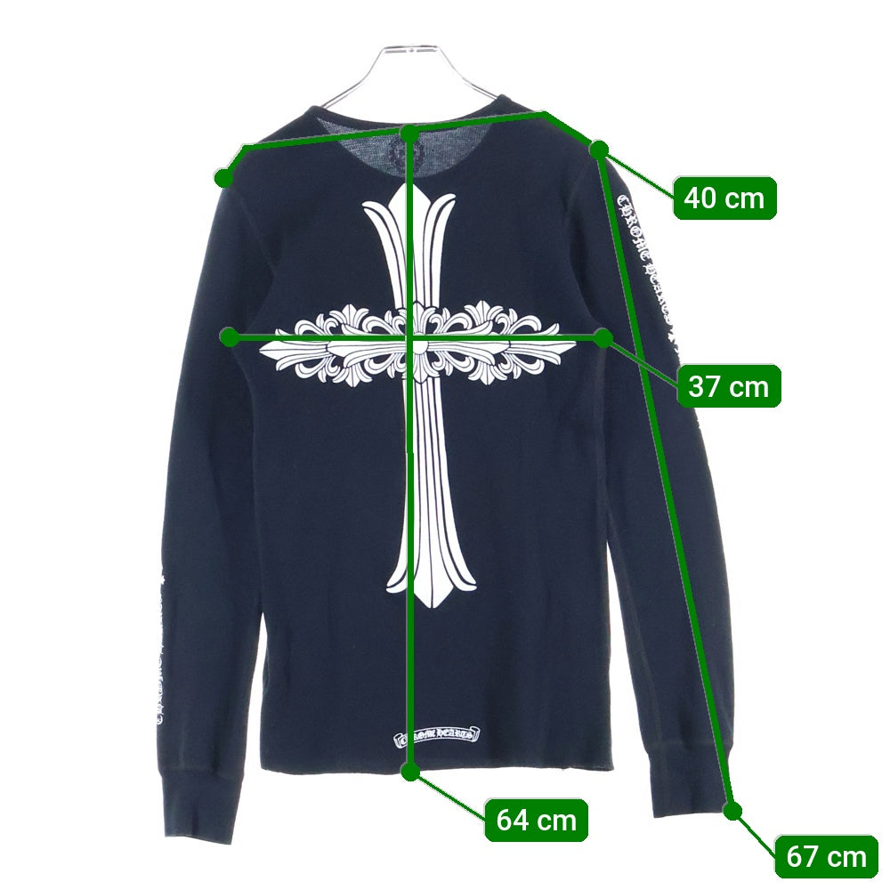 CHROME HEARTS(クロムハーツ) アームロゴ バッククロス サーマル 長袖T