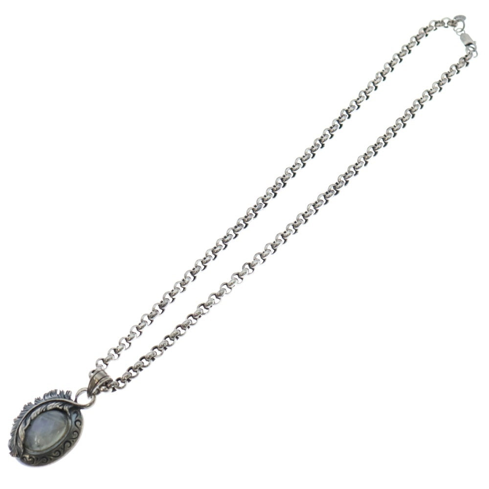 SAAD(サード) フェザー ストーン ペンダント トップ レインボームーン