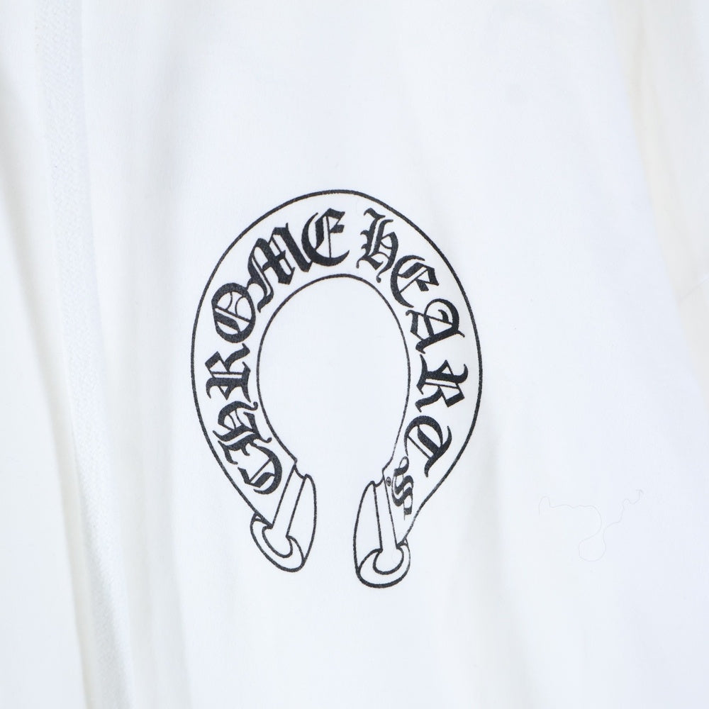 CHROME HEARTS(クロムハーツ) SWTSHRT HD ZIP 袖フローラルバックホースシュープリントパーカー