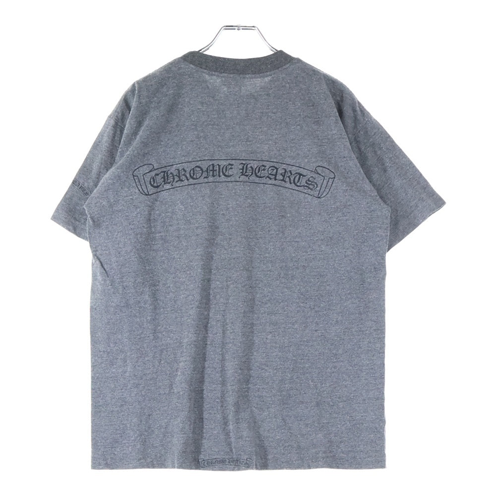 CHROME HEARTS(クロムハーツ) OLD Dagger Neck Logo Tee オールドモデル ダガープリント半袖Tシャツ グレー