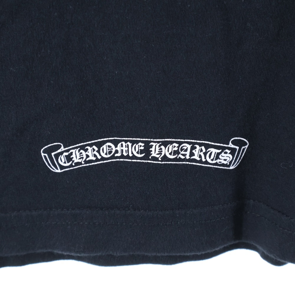 CHROME HEARTS(クロムハーツ) Fuck You L/S Pocket Tee ファックユーバック ロゴ ポケット付き クルーネック 長袖Tシャツ カットソー ブラック