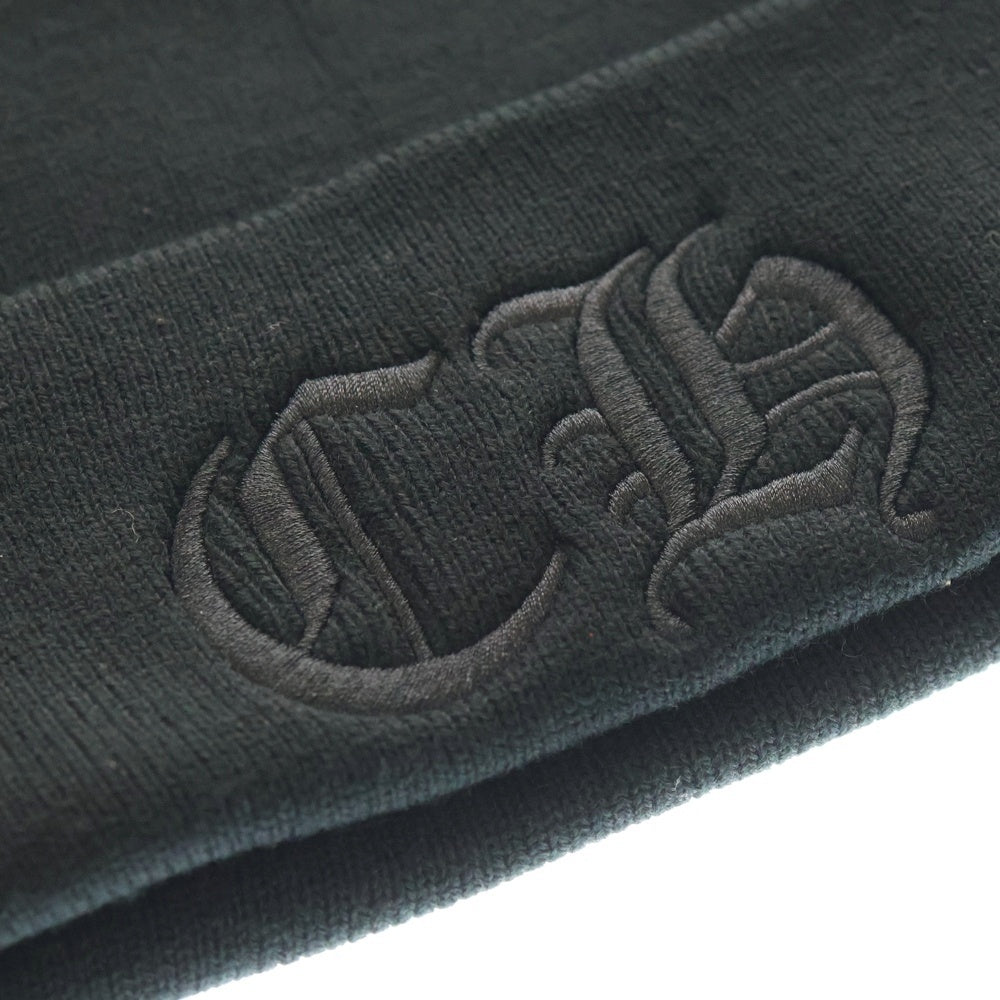 CHROME HEARTS(クロムハーツ) WATCH CAP ワッチキャップ CH刺繍ビーニー帽子 ブラック