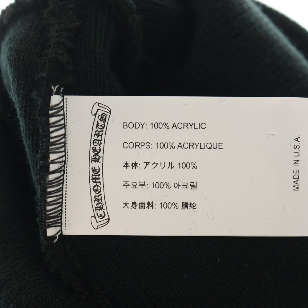 CHROME HEARTS(クロムハーツ) WATCH CAP ワッチキャップ CH刺繍ビーニー帽子 ブラック