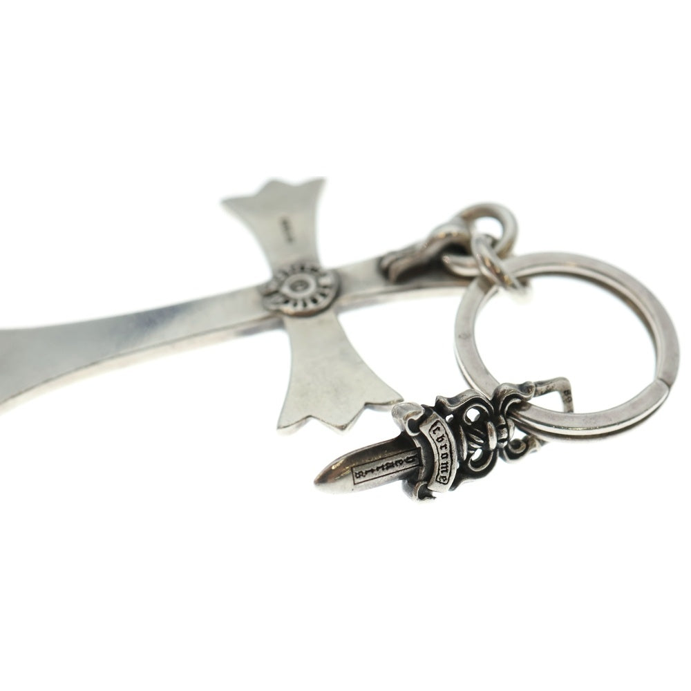 CHROME HEARTS(クロムハーツ) CH CRS LG&No5 DGGR ラージクロス#5ダガーキーリング シルバーキーリング