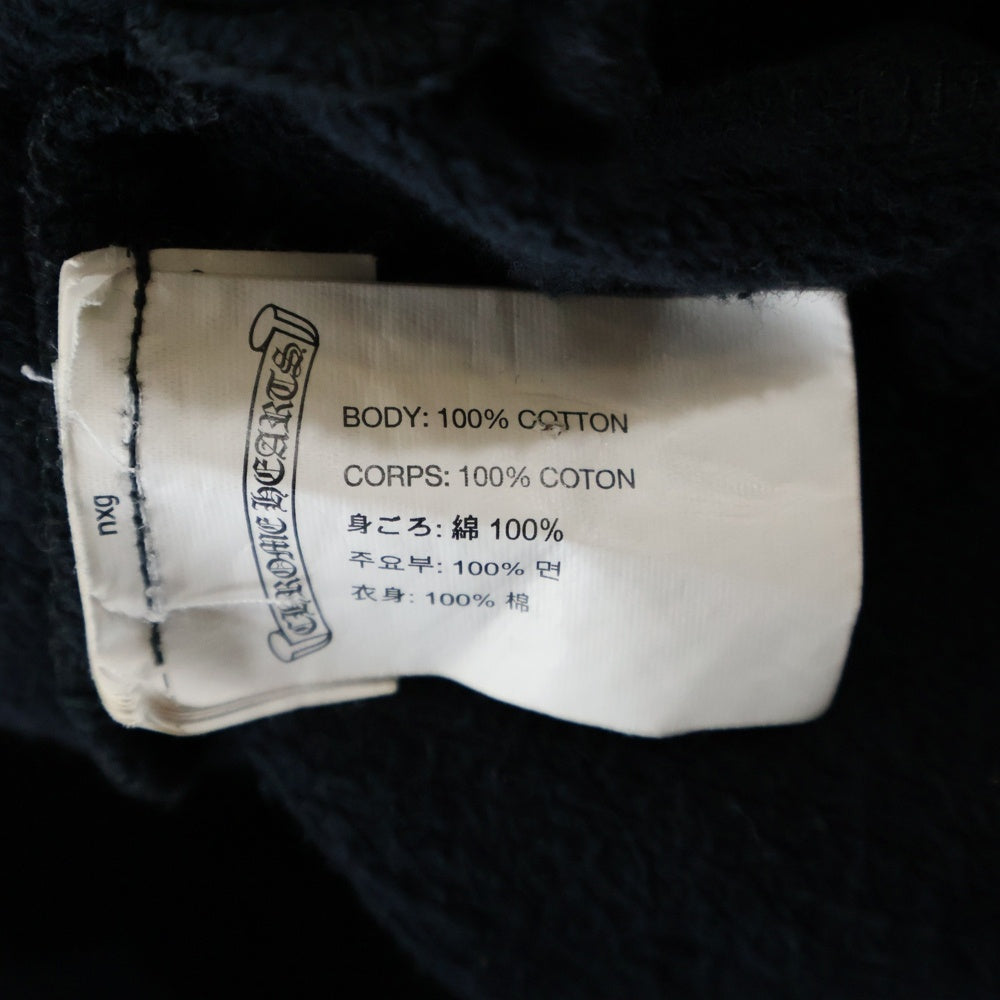 CHROME HEARTS(クロムハーツ) HORSESHOE PULLOVER HOODIE ホースシュープリント アームフローラル プルオーバースウェットパーカー フーディ ブラック