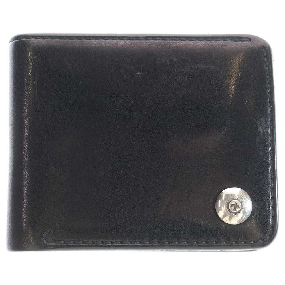 goro's(ゴローズ) 刻印コンチョ付き 二つ折り札入れ ブラック 財布